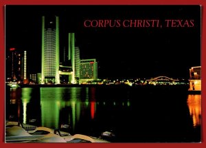 Texas, Corpus Christi - Skyline Reflected In Bay - [TX-158X]