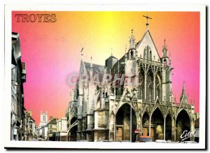 Modern Postcard Troyes Aube Champagne Capital of The Church Saint Urbain