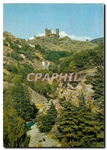 Postcard Modern Lozere Traveling on the road to Mende Villefort Le Chateau du...