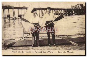 Old Postcard Globe Trotters Globe-Trotters World Tour Boat TOP