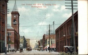 Birmingham Alabama AL Second Avenue c1910 Vintage Postcard