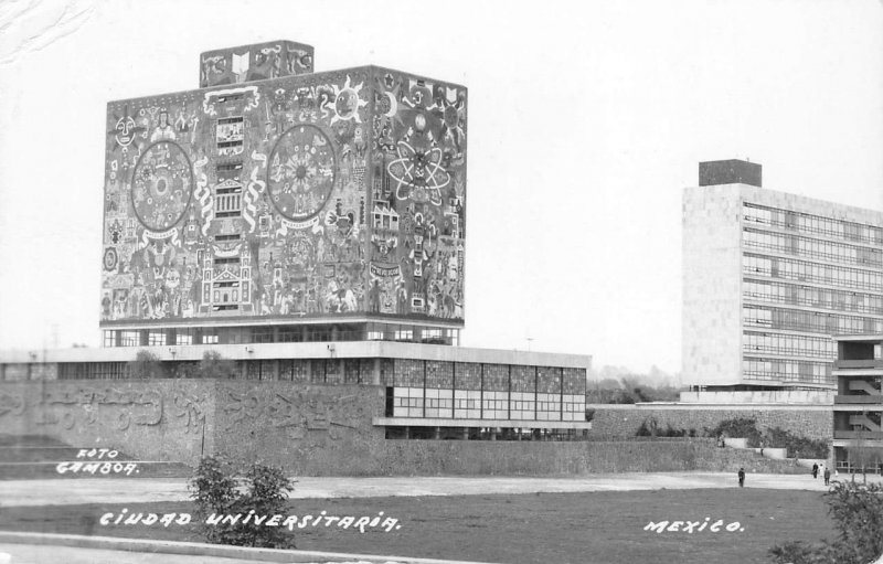 RPPC Ciudad Universitaria, Mexico City Foto Gamboa 1957 Vintage Postcard
