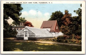 1924 The Green House East Side Park Paterson New Jersey Grounds Posted Postcard