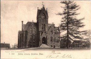 View of Holton Library, Brighton MA c1905 Undivided Back Vintage Postcard K54