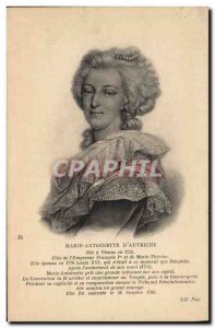 Old Postcard Marie Antoinette d & # 39Autriche