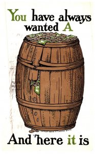 Barrel of coins,