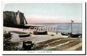 Postcard Old Etretat La Roche Percee