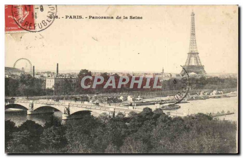 Paris 7 - Panorama of the Seine - Eiffel Tower - Eiffel Tower - Old Postcard