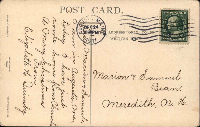 Ethel DeWees Children Christmas Tree Presents c1910 Nister Postcard