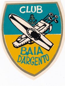 Argentina Baia Club D'Argento Vintage Luggage Label sk2461