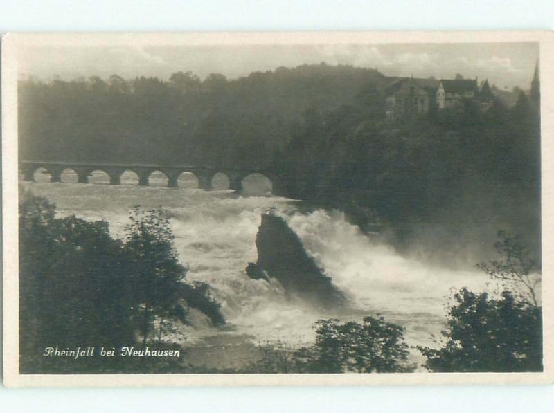 old rppc NEUHAUSEN AM RHEINFALL Near Schaffhausen & Zurich Switzerland i2085