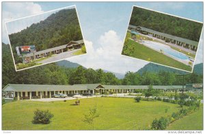 Three-Views, Cool Waters Motel, Swimming Pool, U. S. 19 East, CHEROKEE, North...