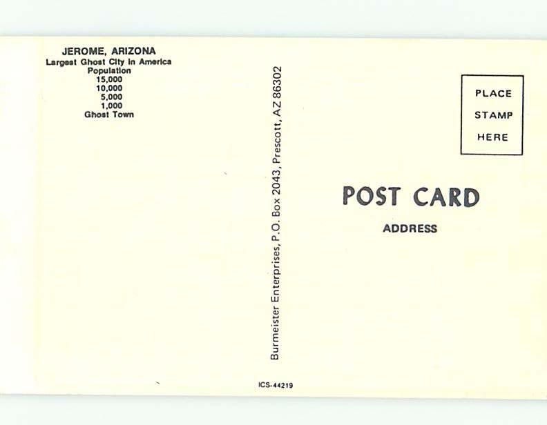 Unused Pre-1980 PANORAMIC VIEW Jerome Ghost Town - Prescott Arizona AZ i0139