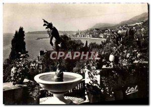 Postcard Moderne Menton Vue Generale Menton and Cap Martin