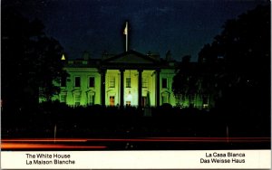 The White House at Night Washington D.C. Postcard PC107