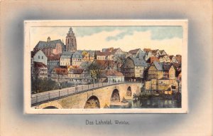 Germany 1910 Passepartout Lahntal Wetzlar Bridge vintage postcard C311