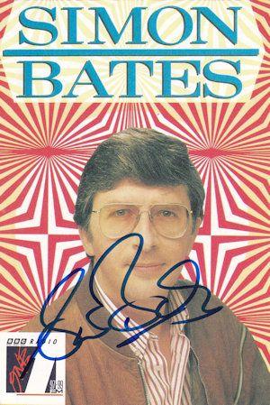 Simon Bates Radio 1 DJ Hand Signed Cast Card Photo