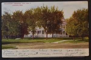 Lincoln, NE - Governor's Mansion, 15th and H - 1908