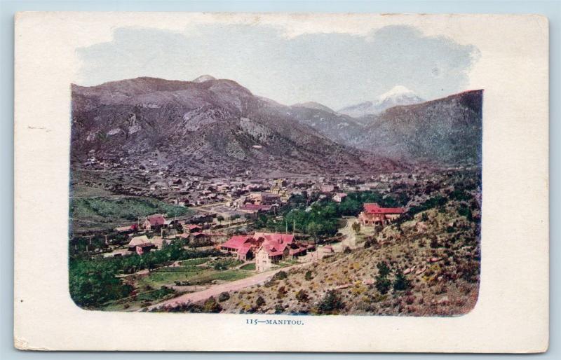 Postcard CO Manitou Birds Eye View of Town c1906 View N13