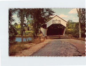 Postcard Porter Covered Bridge At Porter, Maine