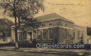 Brunswick, Maine USA Post Office 1948 pin hole top edge close to perfect corners