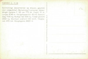 Fokker C.11W Plane RPPC - BS.03