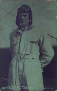 Captain Charles A Lindbergh Pilot Pioneer Aviation Vintage Postcard