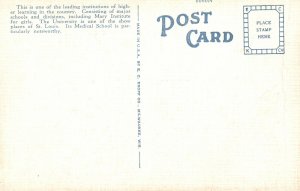 St. Louis MO-Missouri, Washington University EC Kropp Co. Vintage Postcard c1930