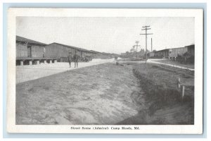 c1920s Street Scene (Admiral) Camp Meade Maryland MD Unposted Postcard 