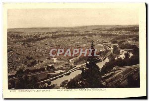 Old Postcard Besancon Les Bains Vue Prize Du Fort De Bregille