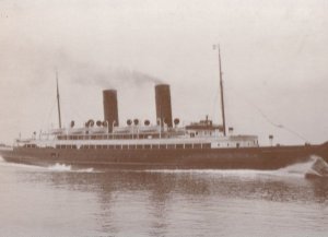 TR SS Ben My Chree III Sea Trials Ship Isle Of Man Real Photo Postcard