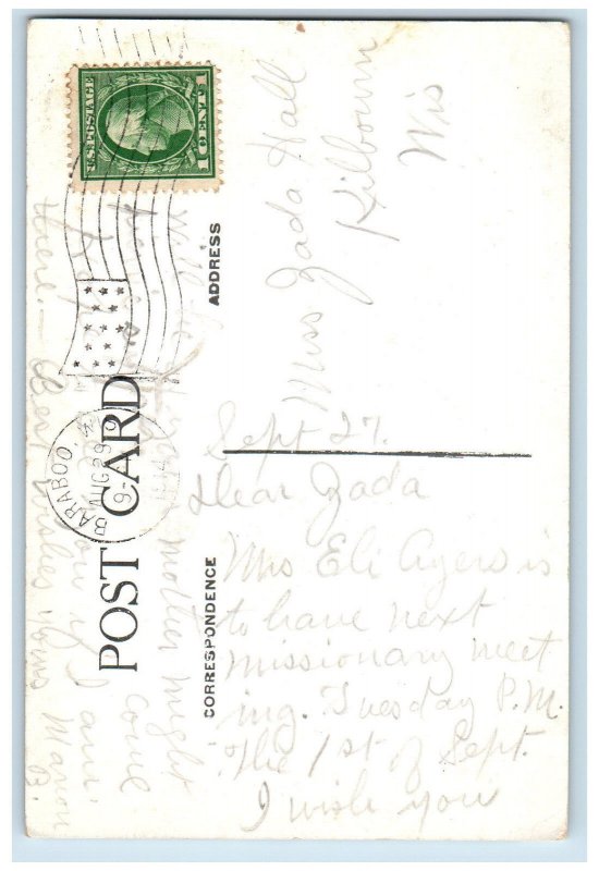 1914 Shillet Creek Baraboo Wisconsin WI Antique Posted Postcard 