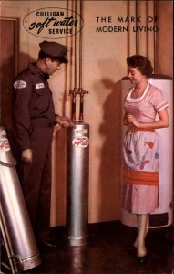 Culligan Delivery Man Soft Water Service Advertising Vintage Postcard