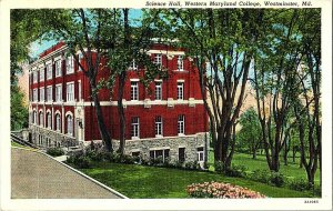 Science Hall Western Maryland College Westminster MD Postcard Standard View Card 