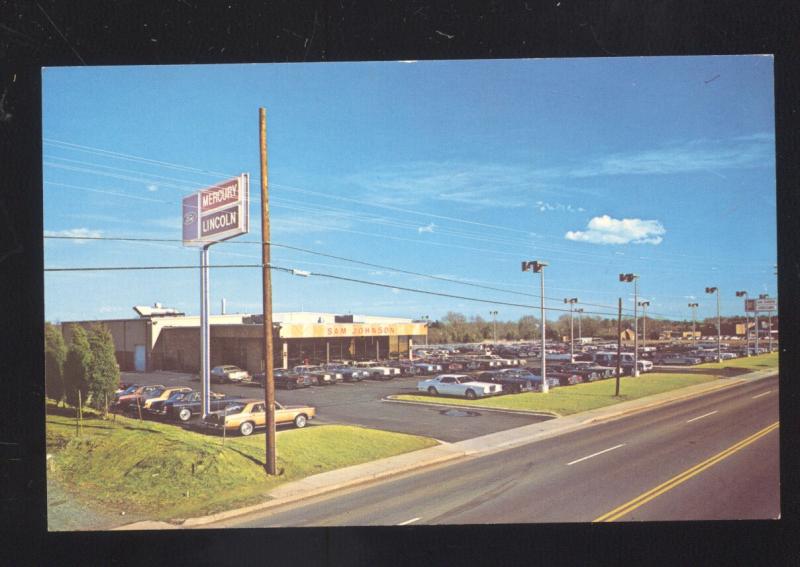 CHARLOTTE NORTH CAROLINA LINCOLN MERCURY CAR DEALER ADVERTISING POSTCARD NC