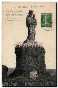 Old Postcard Graville The Black Madonna