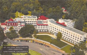 Sanitarium California St. Helena Sanitarium & Hospital Color Linen Card PC U2208