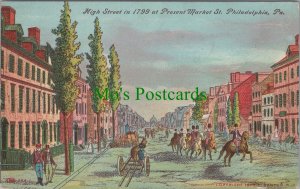 America Postcard - High Street in 1799, Philadelphia, Pennsylvania RS30387