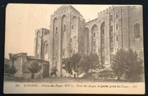 Postcard Used 234 Avignon France Palais des Papes XIV ND LB