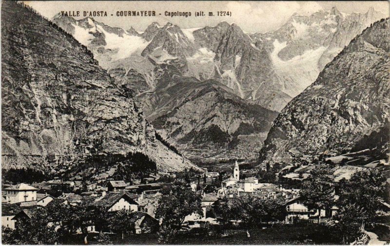 CPA Valle D'aosta Courmayeur Capoluogo ITALY (801190)