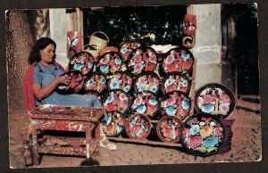 Mexico Postcard Lacquer Ware of Michoacan, Crafts, Native Tarascans Industry