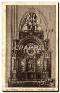 Old Postcard Beauvais Cathedral The Astronomical Clock