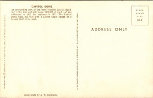 Capitol Dome West Virginia WV Building Postcard VTG UNP Vintage Unused Chrome 