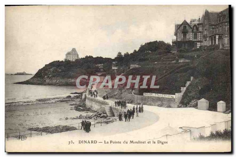 Old Postcard Dinard Pointe du Moulinet and La Digue