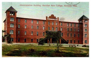 Postcard SCHOOL SCENE Meridian Mississippi MS AP6390