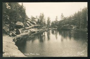 RPPC Estes Park CO Outlet Gem Lake Real Photo Postcard