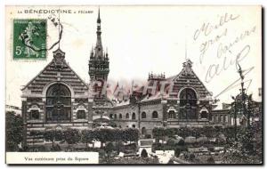 Old Postcard The Benedictine Fecamp has outdoor View from the Square