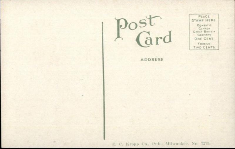 Kenosha WI City Hall Fire Dept Truck Horse Drawn etc c1910 Postcard