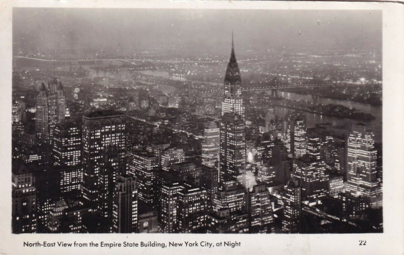 RP: NEW YORK CITY, New York, PU-1951; North East View From The Empire State Bldg