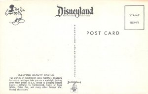 Postcard United States California Disneyland Sleeping Beauty castle bus